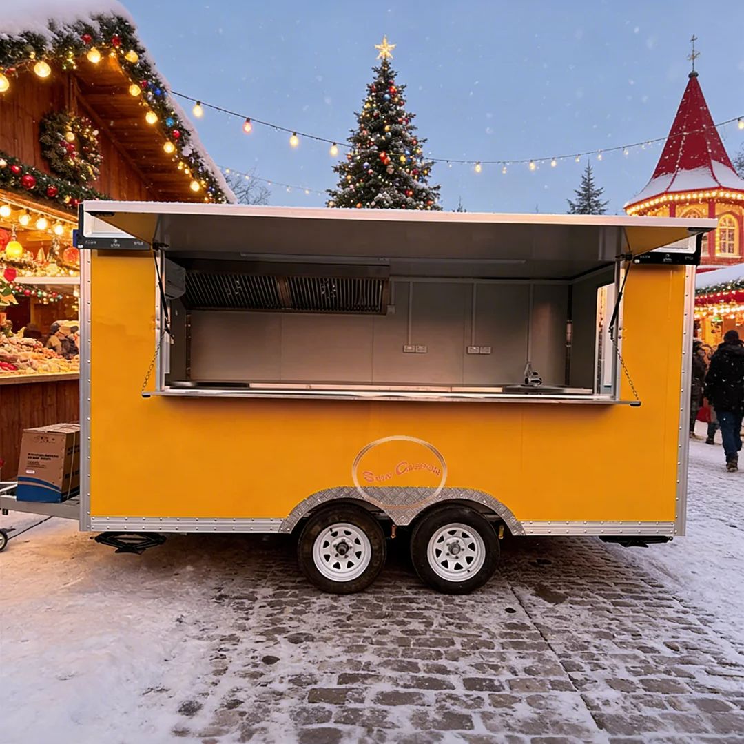Towable Food Cart with Shelf a - Commercial Kitchen Vendor 评论和价格