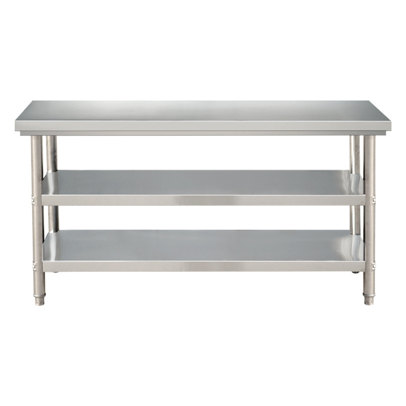 Stainless Steel Double Layer W - Commercial Kitchen Prep Table 评论和价格
